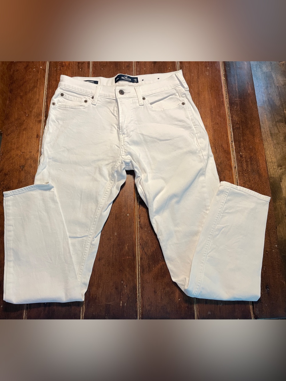 Mens Hollister White Super Skinny Epic Flex Jeans 29/30